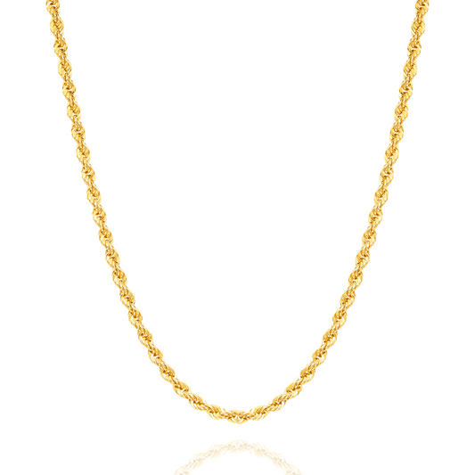 Unisex 18K Gold Rope Chain